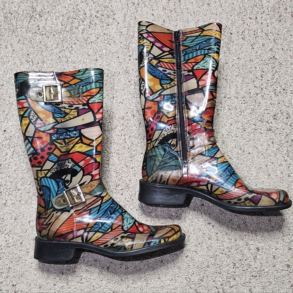 Donald J. Pliner Nylon Rain Boots Size 8